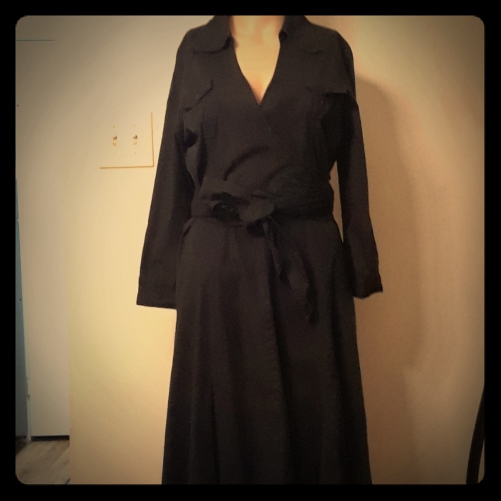 Forever 3/4 length sleeves Wrap around Dress
